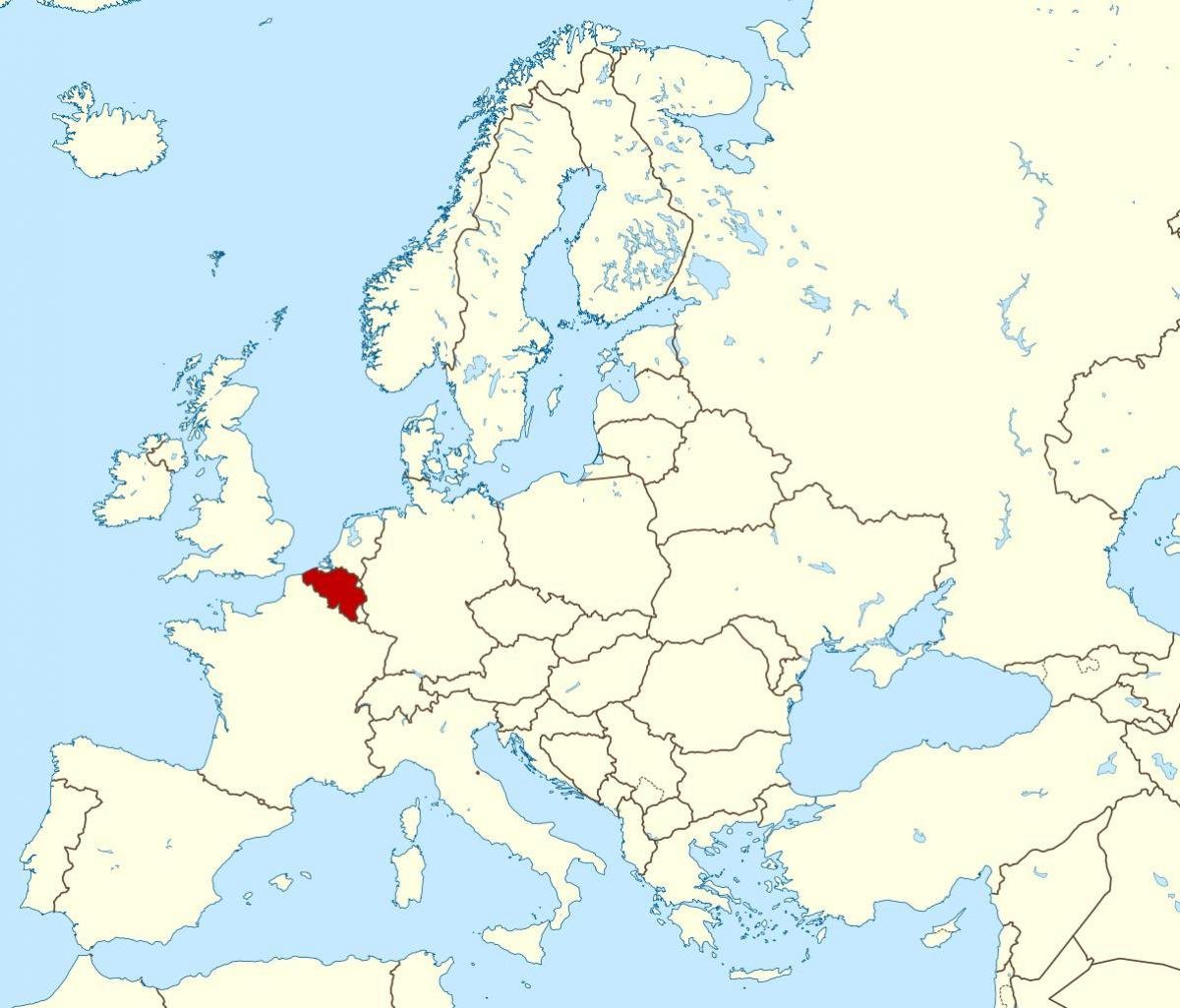Map of Belgium location