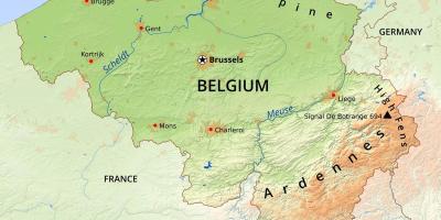 Map of Belgium geography