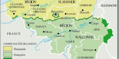 French speaking Belgium map