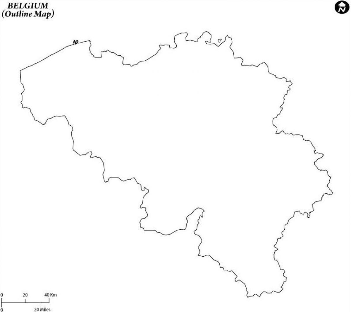 blank map of Belgium