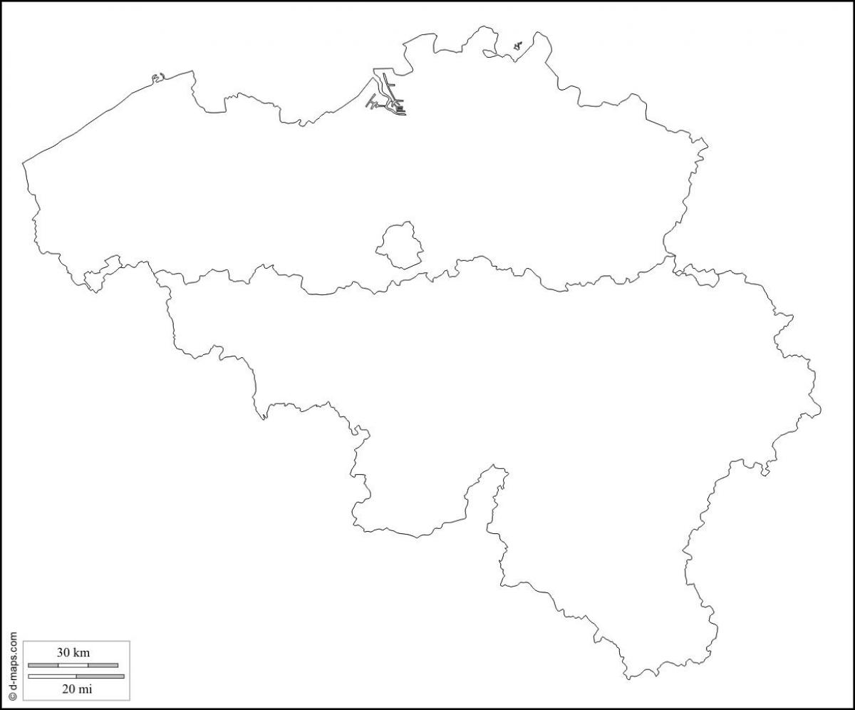 Map of Belgium outline
