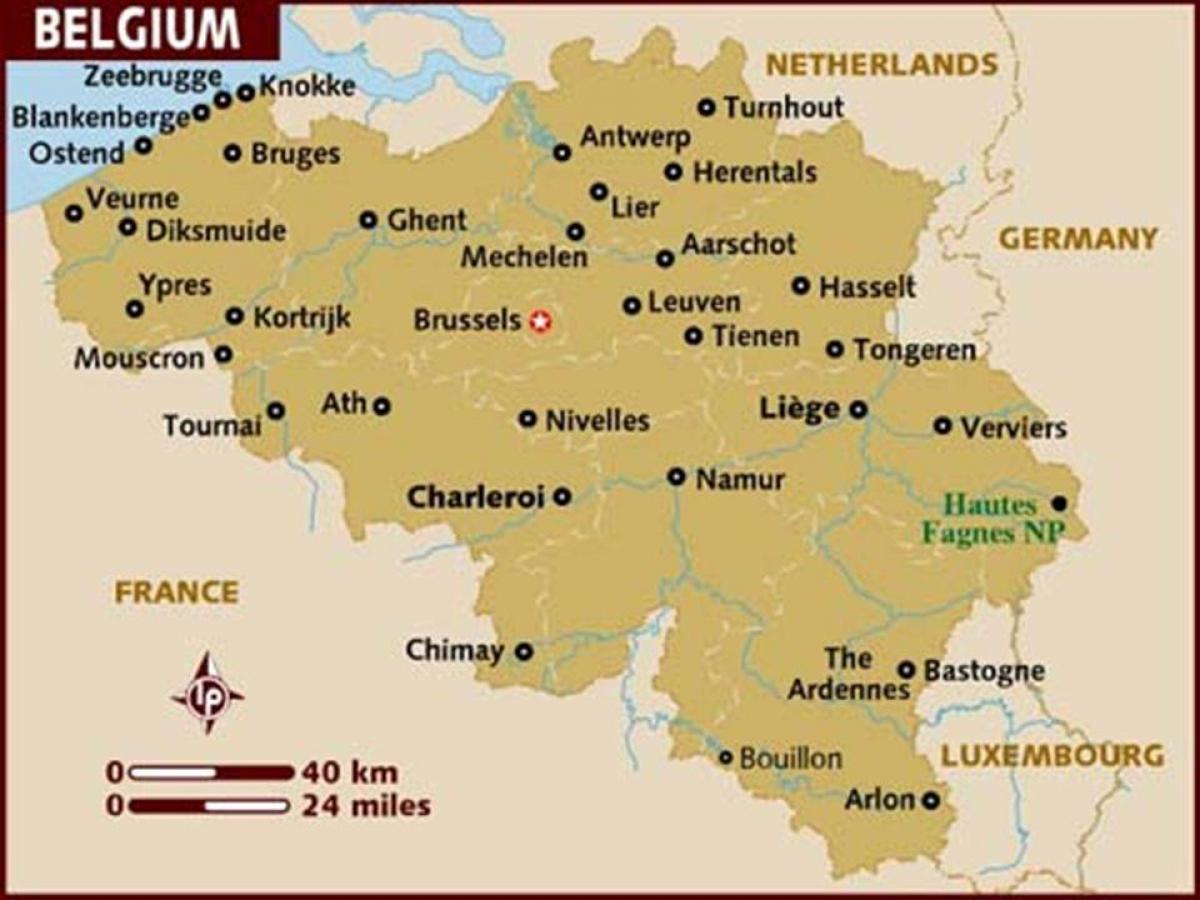 Kaart Brugge Belgie - kaart