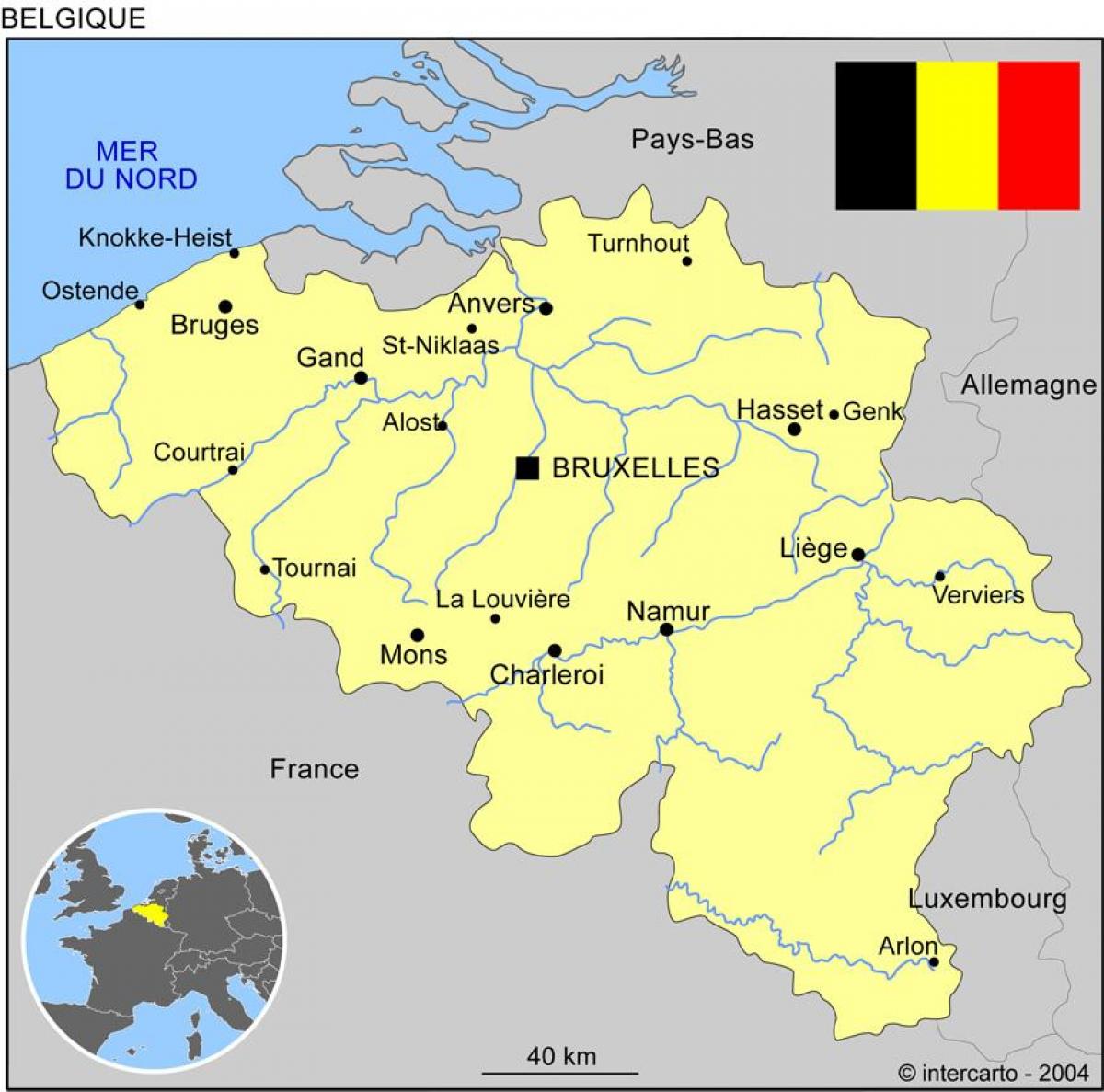 Brussels Belgium Map 