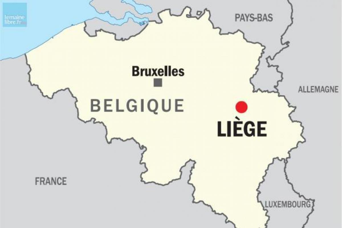 liege en belgique carte Liege Belgium map   Map of liege Belgium (Western Europe   Europe)