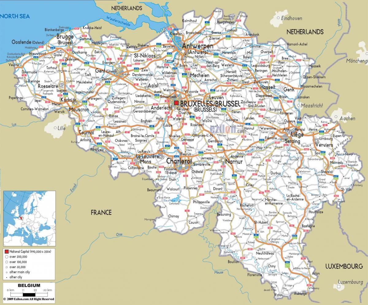 belgium travel map