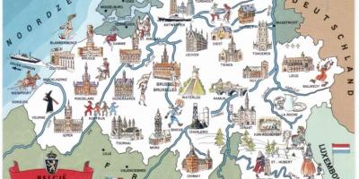Belgium tourist attractions map